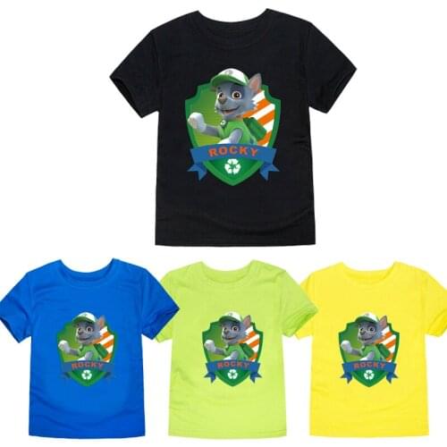 Paw Patrol T-shirt Cotton Tops Clothing Boys & Girls Cartoon T-shirts Kids Print T Shirt for Boys Children Summer Short Sleeve