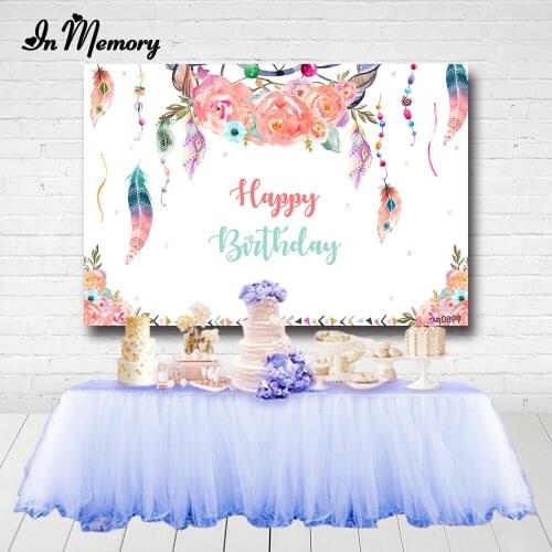 InMemory Flowers Girls Birthday Party Backdrops Engagement Wedding Photography Backgrounds Custom Photo Studio