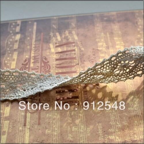 10 meters/ lot 100% cotton 25mm width Lace for fabric/home furnishing warp knitting DIY Garment Accessories free shipping