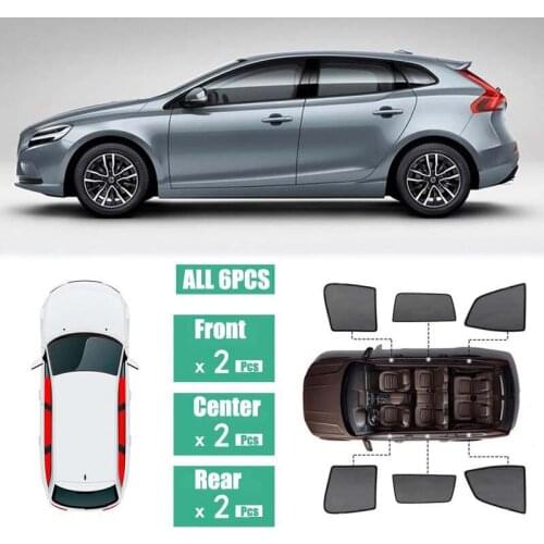 Side Windows Magnetic Sun Shade UV Protection Ray Blocking Mesh Visor Fit For Volvo V40 2013-2018