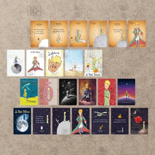 Little Prince With Roses Beautiful Card Home Wall Paste Hanging Poster Retro Home Decoration Metal Tin Plaque For Baby Room Bar