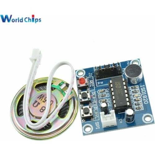 ISD1820 3-5V Recording Module Voice Module The Voice Board Telediphone Module Board with Microphones + Loudspeaker for arduino