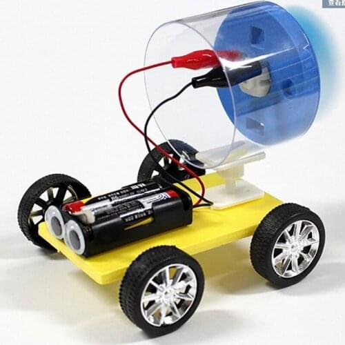 Science and technology small production diy material aerodynamic car, wind racing car puzzle assembly scientific experiment
