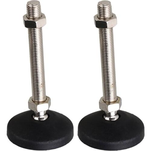 80mm Dia Nylon Base M16 x 120mm Threaded Universal Joint Adjustable Levelling Feet Furniture Glide Pad Every pack 4 or 2Pcs