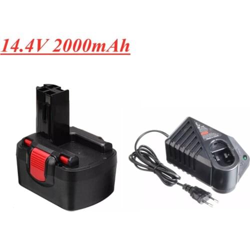 For Bosch 14.4V 2000mAh Ni-CD Rechargeable Battery For Bosch BAT038 15614 1661 1661K 22614 23614 32614 33614