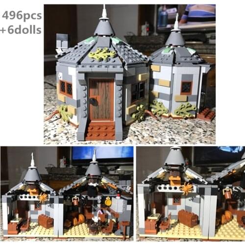 NEW Hagrid Hut Buckbeak Rescue Playset Building Blocks Classic Movie Model Magic House Cool Toys For Kids Compatible With Bricks