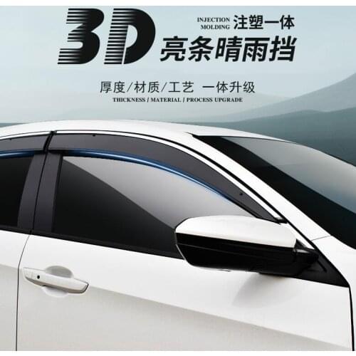 Car Window Rain Shield Shelters Cover ABS Sun Window Visor fit 2016 2017 for KIA Sportage KX5 Car styling