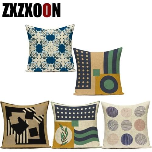 Polyester Boho Style Mandala Geometric Square Pillow Covers Decorative Sofa Home Living Room Decoration Pillow Cushion Cover