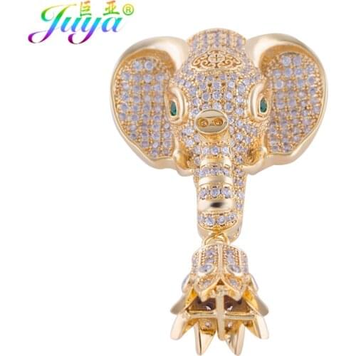 Supplies For Jewelry Micro Pave Zircon Floating Elephant Connector Pendants Accessories For Women Pearls Necklace Jewelry Making