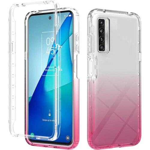 Shockproof Gradient Phone Case For TCL 20 5G 2021 Crystal Case Armor Bumper Soft Silicon Back Cover for TCL 20 Transparent Funda
