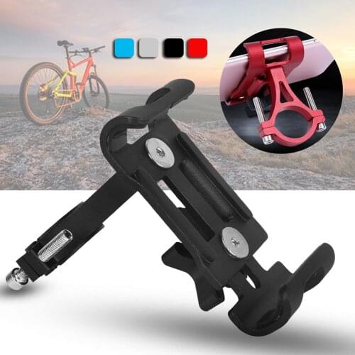 Adjustable Bicycle Phone Holder PVC Bike Handlebar Clip Stand Mount Bracket Holder For iPhone Samsung Universal Mobile Cellphone