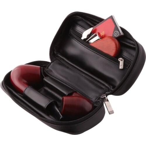 Tobacco Smoking Pipe Bag Soft PU Leather Smell Proof Portable Herb Tobacco Smoking Pipe Case Smoking Tools Accessories
