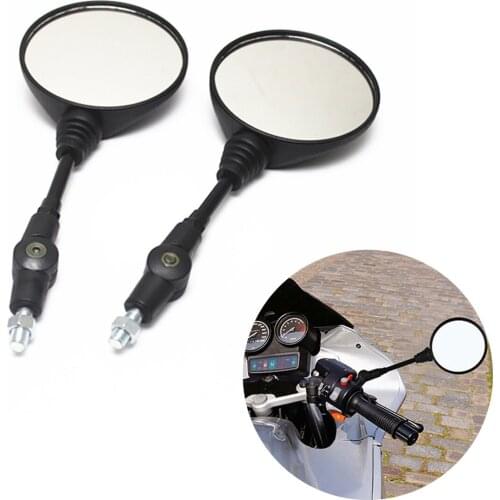 Universal Aluminum Accessories Motorcycle 10MM Folding Handlebar Rear View Side Round Mirrors Mirror