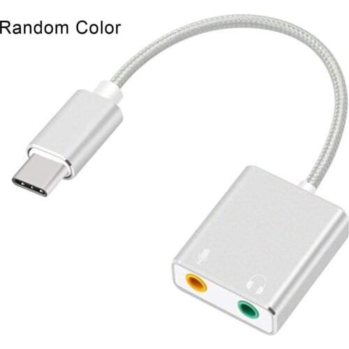 USB3.1 Type-C Audio Cable Adapter Type C to 3.5mm Jack Earphone & Microphone USB C Splitter For HUAWEI Matebook Android