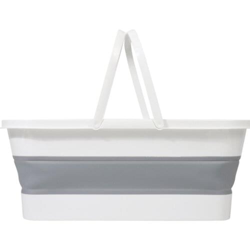 Cleaning Handle Bucket, Rectangular Storage Caddy, Wash Bucket Wash Bucket with Handle Folding Floor Mop Cleaning