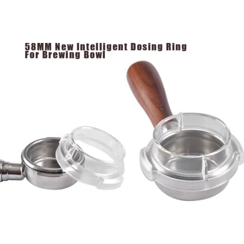 Funnel Portafilter 58MM Coffee Tamper Plastic Intelligent Dosing Ring Brewing Bowl Coffee Powder Espresso Barista Coffee Tools