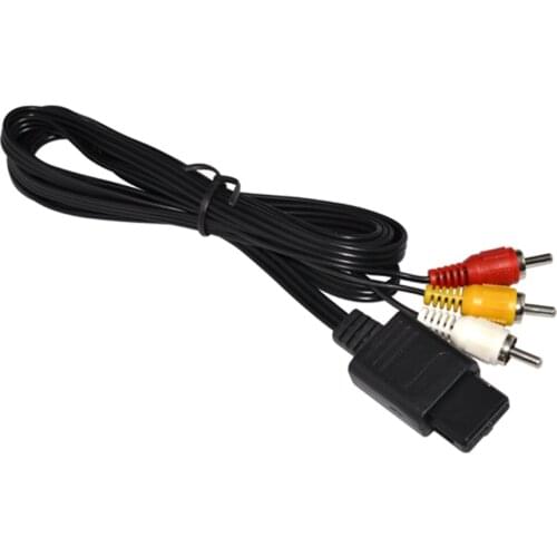 High Quality 180cm 6FT AV TV RCA Video Cord Cable For Game-cube for SNES for N64