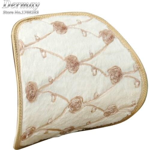 Winter Warm Plush LUMBAR CUSHION FOR CAR Lumbar Support For Office Chair With Flowers Girls Women Cute