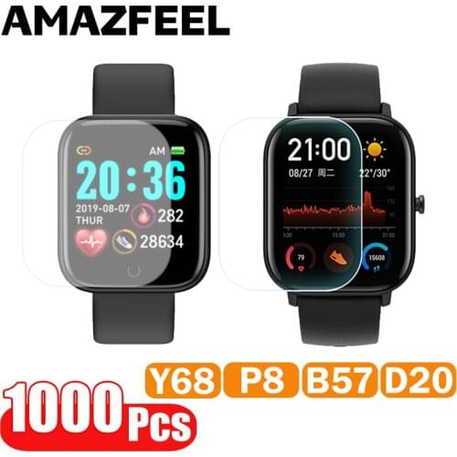 1000Pcs/Pack Screen Protector Film B57 Y68 D20 P8 Film HD Screen Protective For P8 P8SE Smartwatch Screen Protector