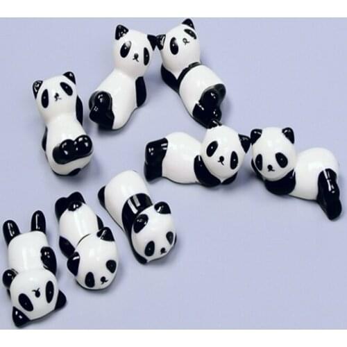 200pcs/lot Ceramic Panda Chopsticks Stand Holder Spoon Fork Knife Rest Rack Restaurant Table Desk Decor