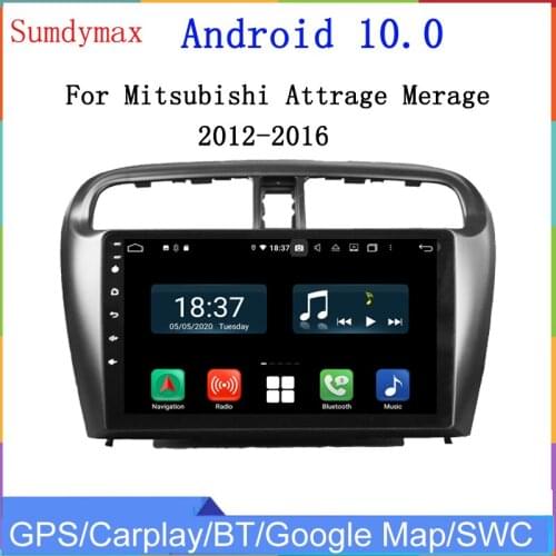4GB+128GB PX5 8core android 10 car radio gps player for MITSUBISHI Attrage Mirage 2012-2016 car audio stereo DSP wifi carplay