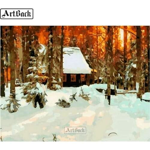 5d diamond painting igloo tree full square & round diamond cross stitch landscape 3d diamond mosaic decoration