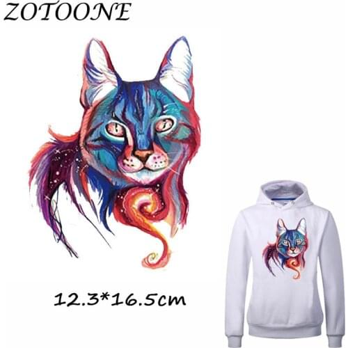 ZOTOONE Watercolor Animal Patch for Clothes T Shirt Ironing on Patches Stickers DIY Heat Transfer Accessory Washable Appliques C