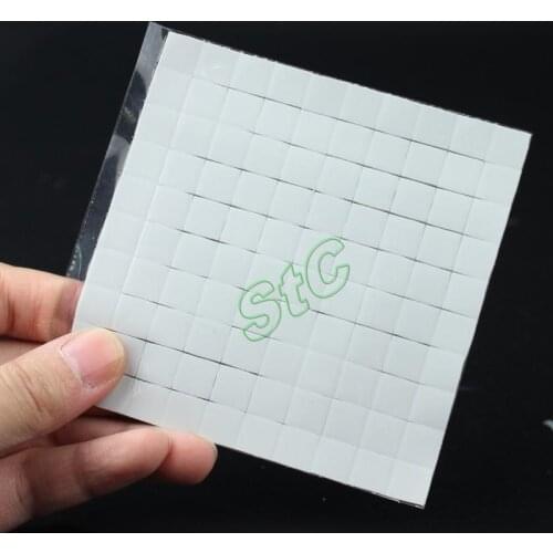200 PCS LOT White 1cm CPU SMD DIP IC Mini Silicone Compound Conductive Thermal Pad for laptop 10x10x1mm Chip