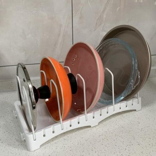 Household Pot Lid Holder Rack Pan Lid Multi-layer Holder Rack Sink Countertop Holder Dish Pans Rack Kitchen Storage Accessories
