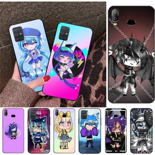 HPCHCJHM Social game Gacha Life Soft black Phone Case For Samsung A10 A20 A30 A40 A50 A70 A80 A71 A91 A51 A6 A8 2018