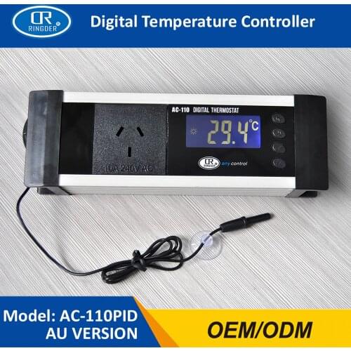 RINGDER AC-110 Digital Reptile Dimming Temperature Thermostat Plup-in PID Regulator Aquarium Dimmable Temperature Controller