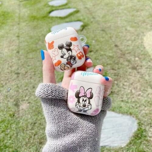Disney Mickey Minnie Earphone Protective Case for AirPods 1/2 Pro Pooh Stitch Earphone Protective Case