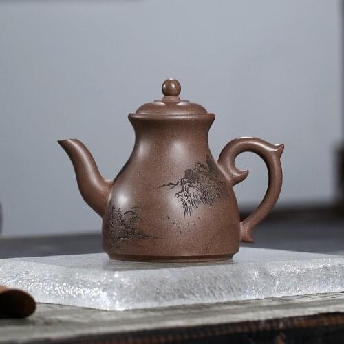 230CC Chinese Yixing QinghuiDuanNi Clay Handmade Teapot Zisha Clay Tea Pot by Qi Zhijun