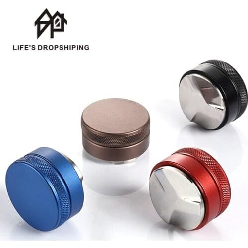 Hot sell 304 Stainless Steel Coffee Tamper Coffee Distributor Coffee Powder Hammer Customized Coffee Accessories 49MM/51MM/ 58MM