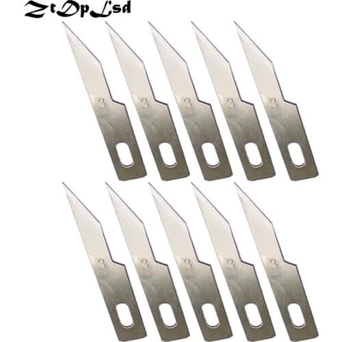 ZtDpLsd 10Pcs #03 Scalpel Cutting Engraving Craft Sculpture Knife Wood Carving Graver Mobile phone Repair DIY Tool PCB Repair