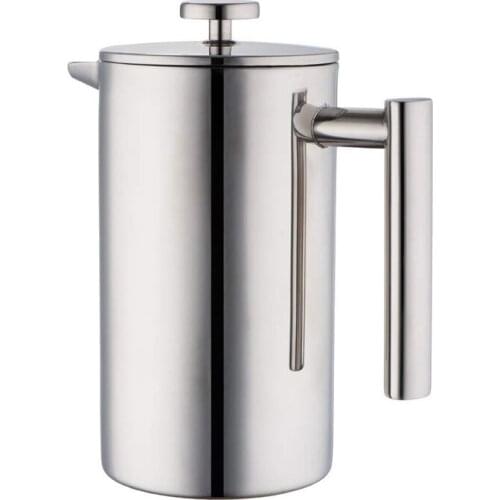 The New French Coffee Pot 350ml Stainless Steel With Filter Coffee Filter Pot Double Wall Large Capacity Manual Coffee Container
