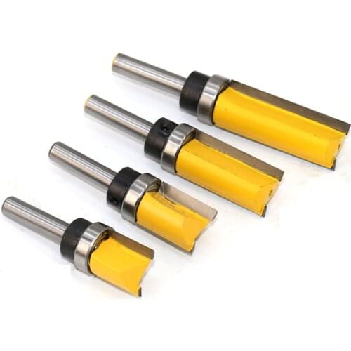 4pcs Milling Cutter Router Bit Set 8mm Shank Wood Cutter Carbide Mill Woodworking Trimming Engraving Carving Cutting Tools