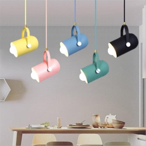 Nordic Minimalism droplight Angle adjustable E27 small pendant lights, Home decor lighting lamp and Bar Showcase spot light
