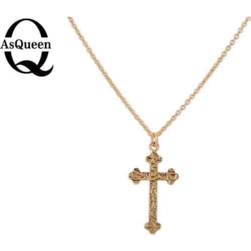 Wholesale-Zircon Alloy Cross Pendant Necklace Fashion Jewelry Top Quality Beautiful Christmas gift For Women