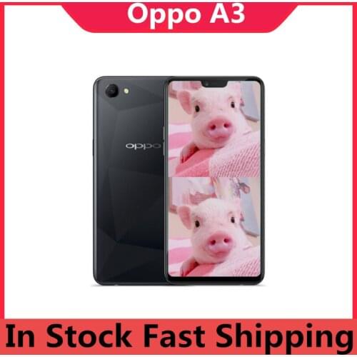 Original Oppo A3 4G LTE Mobile Phone Helio P60 Octa Core Android 8.1 6.2" 2280x1080 4GB RAM 128GB ROM 16.0MP 3400mAh Dual Sim