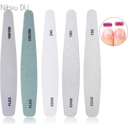 6 Pcs/lot Sandpaper Nail File 100/180 Double Side Sanding Buffer Block Nailfile Gel Nail Files Grinding Polishing Manicure Tools