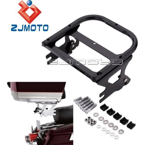 Detachable Motorcycle Two-up Tour Pak Pack Mounting Luggage Rack For Harley Touring Road King Electra Glide Road Glide 1997-2008