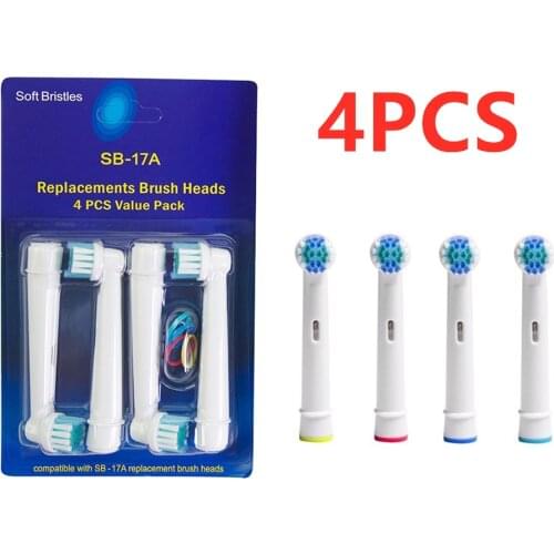 4Pcs Replacement Brush Heads For Oral B Rotation Type Electric Toothbrush Replacement heads/ Pro Health/Triumph/ Advance Power
