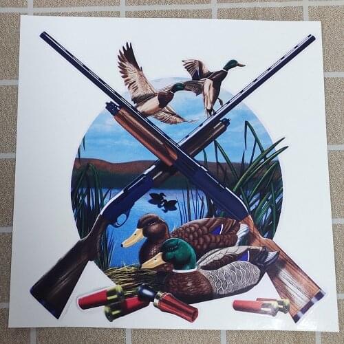 Three Ratels B28 Funny Duck Hunting Vinyl Car Sticker Waterproof Bumper Motorcycle Window Wall Decal