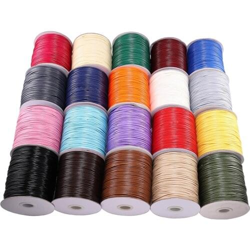 10m/Lot 1 1.5 2mm Artificial Leather Wax Cord For Handmade Craft Necklace Bracelet Thread String Rope Diy Jewelry Accessories