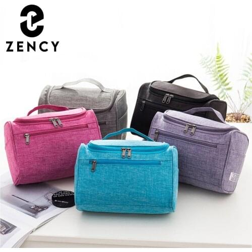 Zency New Arrival Women Cosmetic Bag Large Capacity Storage Bag Portable Travel Hook Up Brush Bags Multiple Interval Makeup Bags