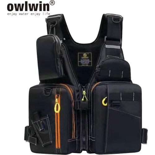 New Man Waterproof Fishing Vest Large size High buoyancy Life Jacket Multi-Function Multi Pocket Outdoors Sports Fishing Vest