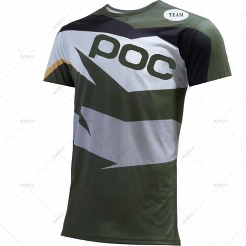 2021 Enduro Motocross Jersey MTB Downhill Jersey Cycling Mountain Bike Maillot Hombre Quick Drying TEAM POC Jersey Short Sleeves