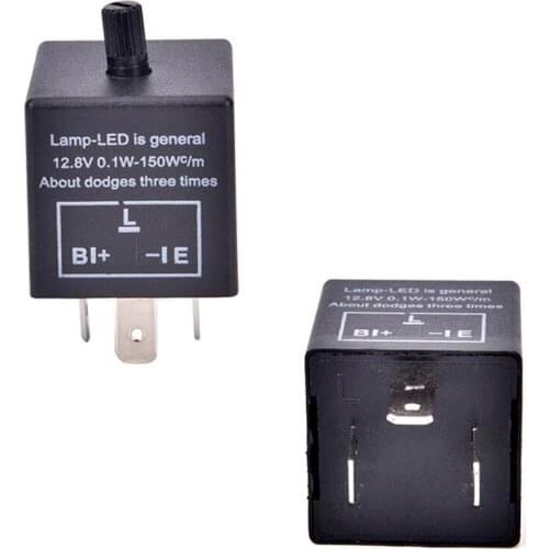 3pins Car Motorcycle LED Flasher Relay 12V Universal Electronic Adjustable Freauency LED Turn Signal Light Blinker Flasher Relay