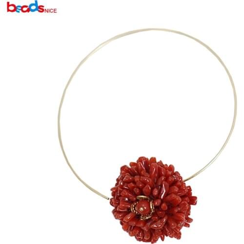 Beadsnice Gold Filled Ear Ring Red Coral Earring Fine Jewelry for Women 39740
